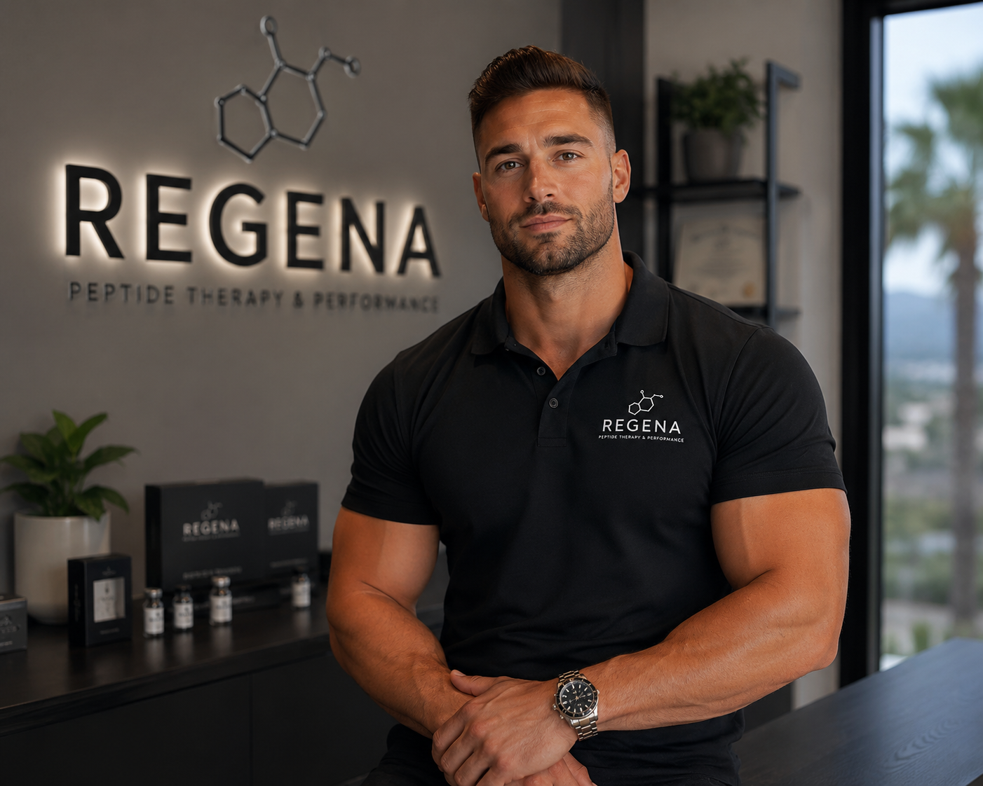 Regena Peptides founder portrait — Marbella, Costa del Sol